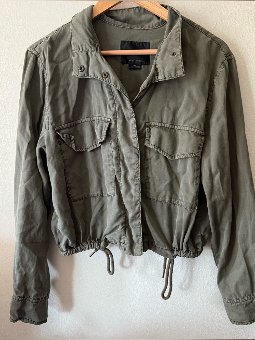 Sanctuary Olive Green Drawstring Utility Jacket